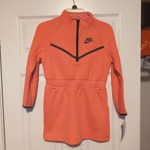 Nike Little Girls Tech Fleece Dress: Magic Ember 36M883-N5L Size 6X